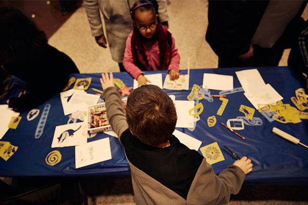 Families can make their own pieces of history at weekly Create Your Own workshops.