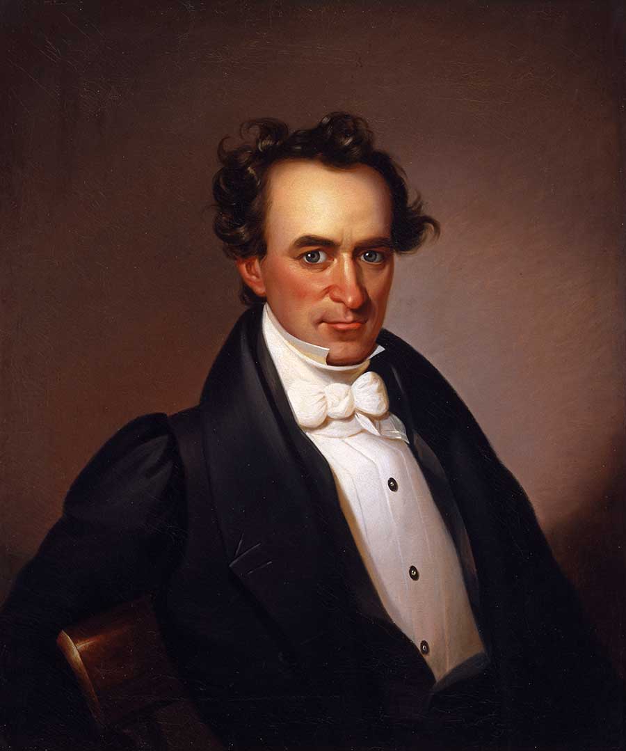 Painted by an unknown 19th century artist, this portrait of Stephen F. Austin hangs in the Senate Chamber.