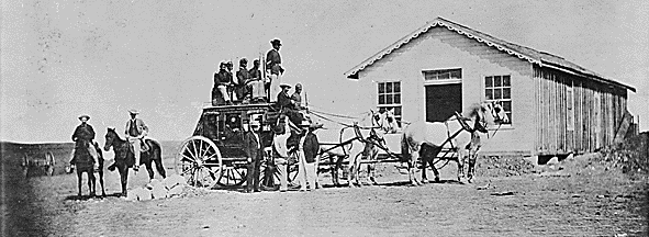 Buffalo Soldiers guarding a stagecoach