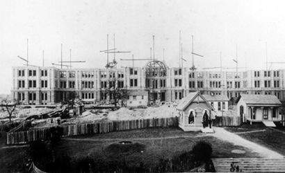 The Texas Capitol under construction, 1886.