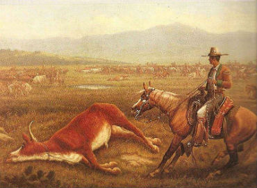 Vaquero painting circa 1830