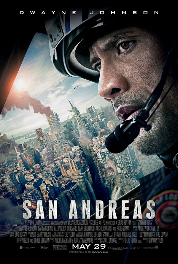 San Andreas Bullock Imax Theatre Film Poster