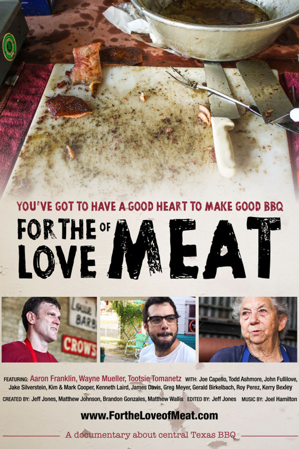 For the Love of Meat sits down with some of the top pitmasters in central Texas to explore the philosophy, history, and process behind their craft — from the wood, to the pits, to the meat, to the technique and skill.