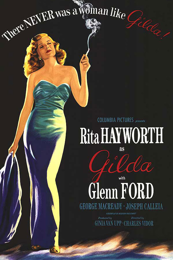 Hollywood legend Rita Hayworth stars in Gilda.