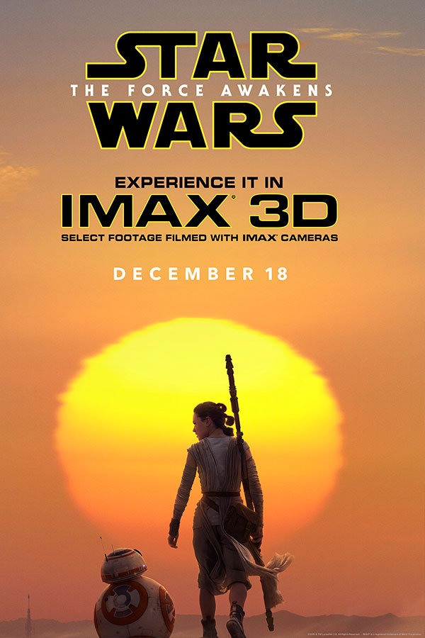 Star Wars Force Awakens Bullock Imax Theatre Film Poster