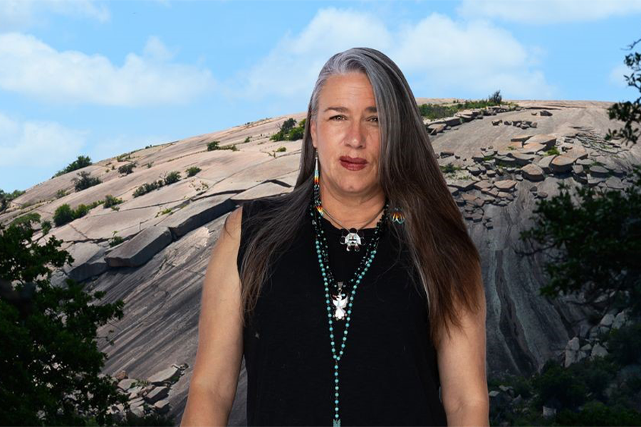 Amy Bluemel, Chickasaw storyteller, will share compelling legends of Enchanted Rock