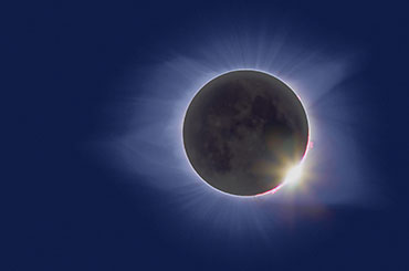 the sun being eclipsed by the moon