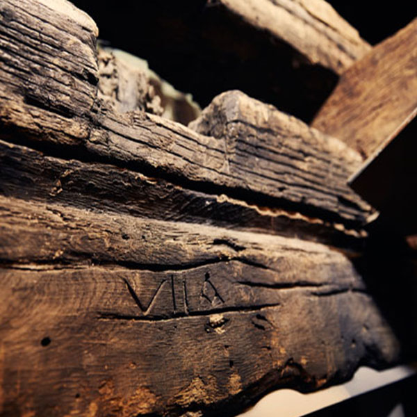 Original markings from the 17th century showed which timber pieces fit together for reassembly.