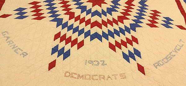 "Texas Star" quilt given to Vice President John Nance Garner. 