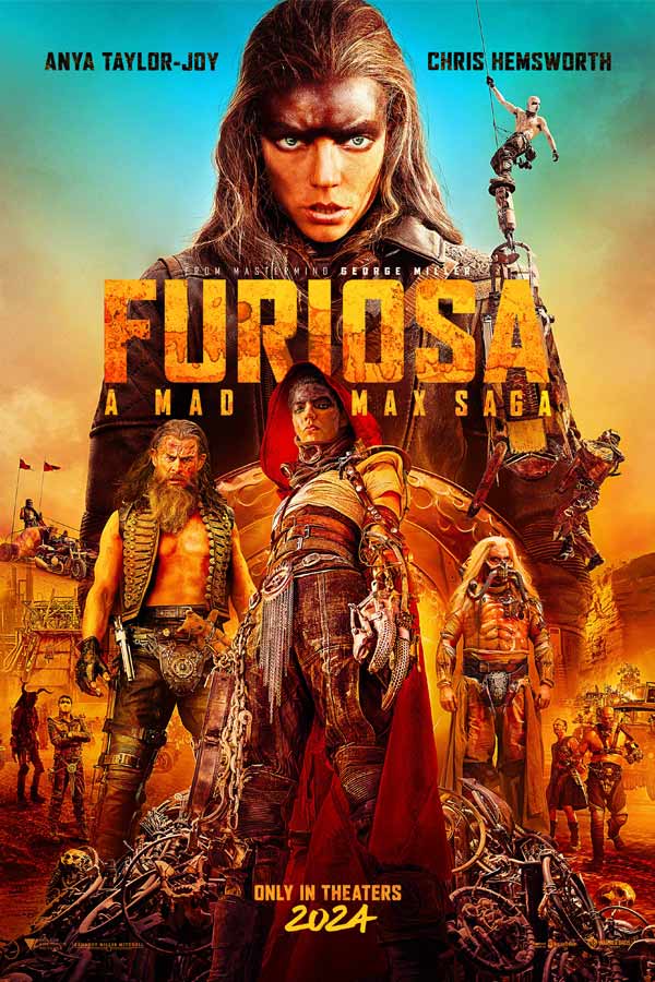 Film poster for "Furiosa: A Mad Max Saga" 
