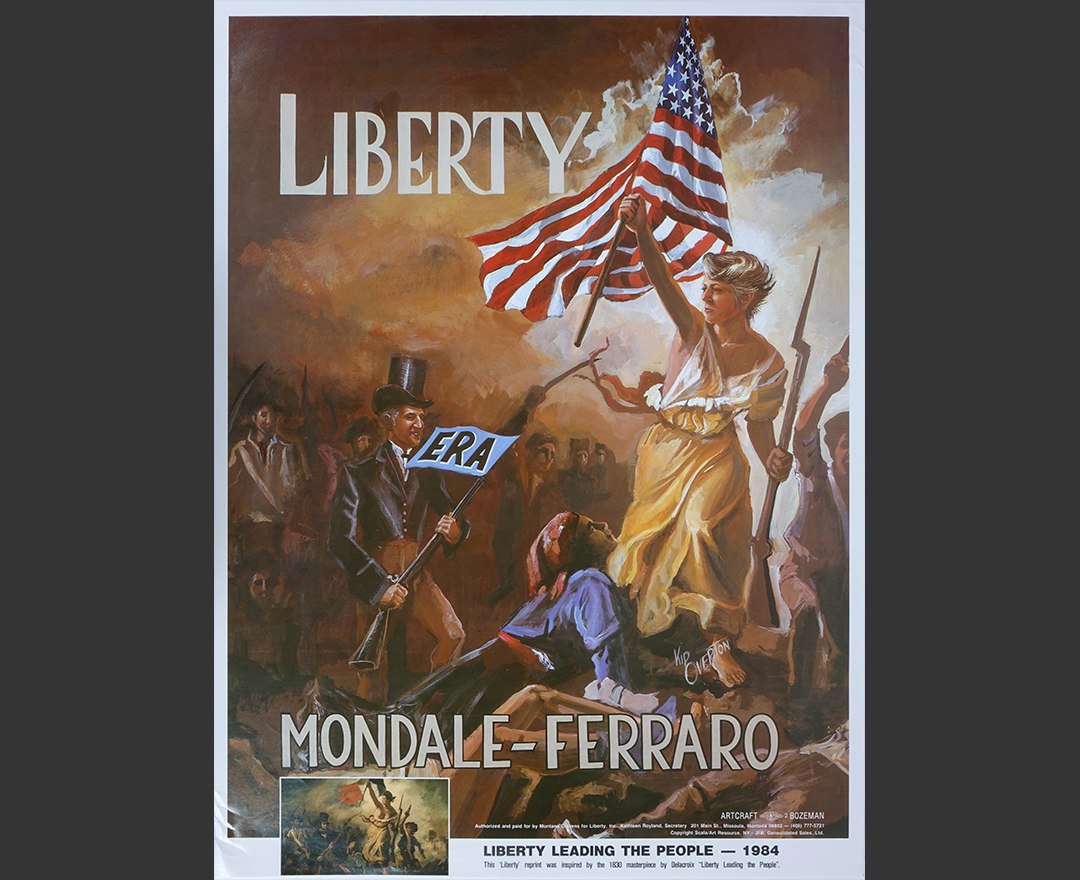 Mondale Ferraro Campaign political USA United States Map Lapel Pin