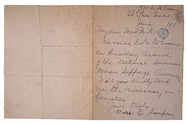 Detail of handwritten letters