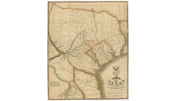 Stephen F Austin Colony Map Stephen Austin's Maps Of Texas | Bullock Texas State History Museum