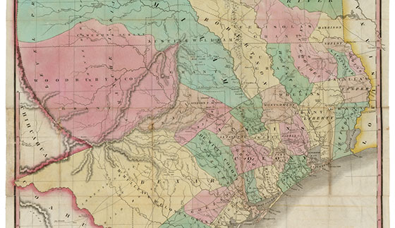 Stephen F Austin Colony Map Stephen Austin's Maps Of Texas | Bullock Texas State History Museum