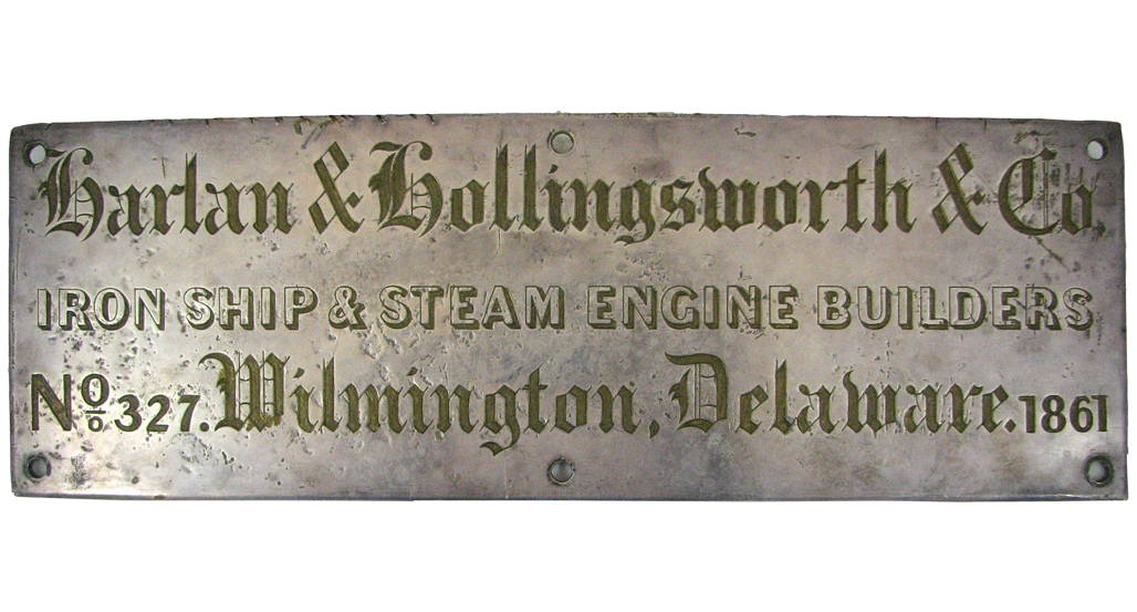 Photo of a Civil War Era Builder's Plate