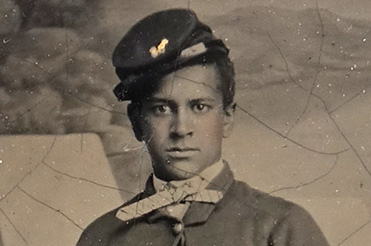 Civil war portrait of Afircan Americn Union First Sergeant