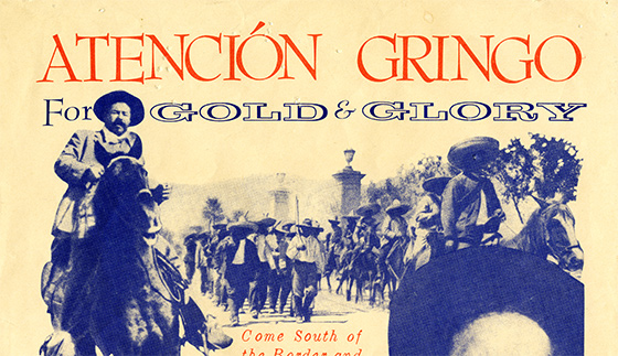 Ride with Pancho Villa” recruitment poster | Bullock Texas State 