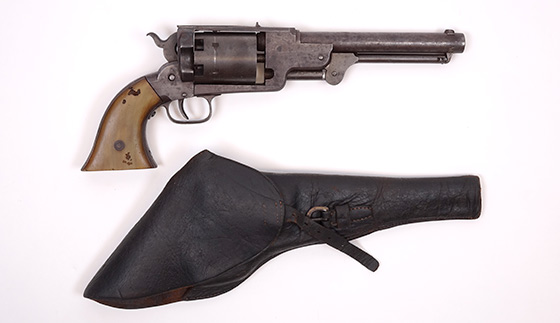 44 caliber Sisterdale revolver and holster | Bullock Texas State