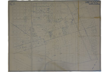 aged map of oil wells in Jefferson County, Texas
