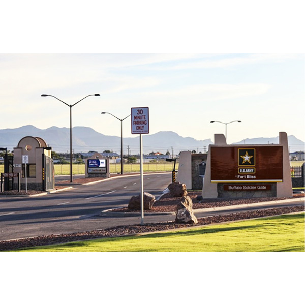 Between 1866 and 1901, a number of Buffalo Soldiers regiments were stationed at Fort Bliss in El Paso. The legacy of the Buffalo Soldiers remains an important part of El Paso’s heritage. In 2014, Fort Bliss renamed the street that runs through the base from Robert E. Lee Road to Buffalo Soldiers Road. Fort Bliss, by SGT Michael West. Image courtesy U.S. Army