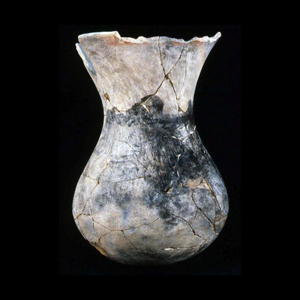 This pottery, known as Rockport ware has been linked with the Karankawa. Rockport Polychrome Pottery, circa 1250. Image courtesy Texas Archaeological Research Laboratory