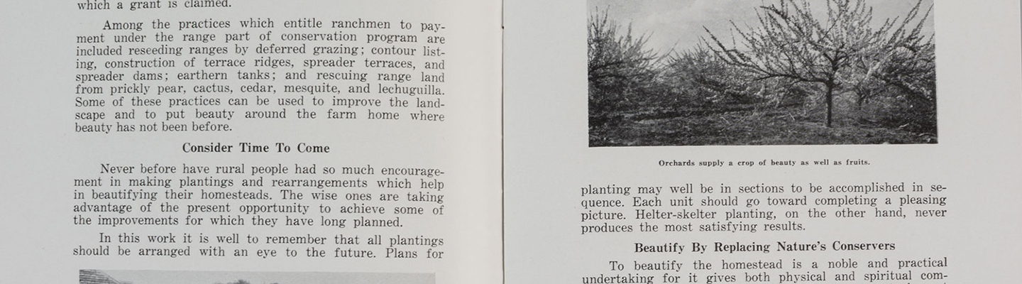 Booklet, "Conservation and Landscaping the Rural Home"