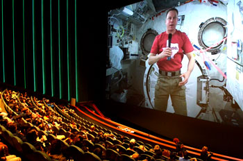 NASA Flight Engineer and Austin native Col. Tim Kopra fielded questions Feb. 16 from Austin elementary and middle school students from his post on the International Space Station.