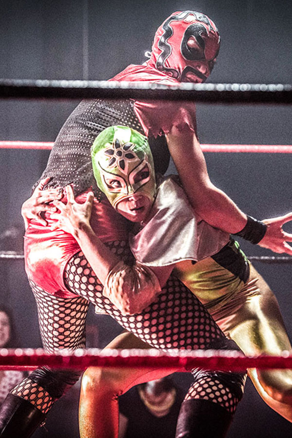 luchadore wrestling scene from Signature Move