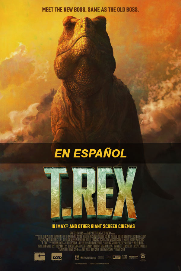 film poster for "T. Rex" with the words "En Espanol" above the title.