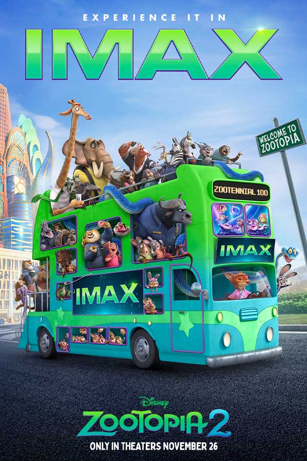 Film poster for "Zootopia 2"
