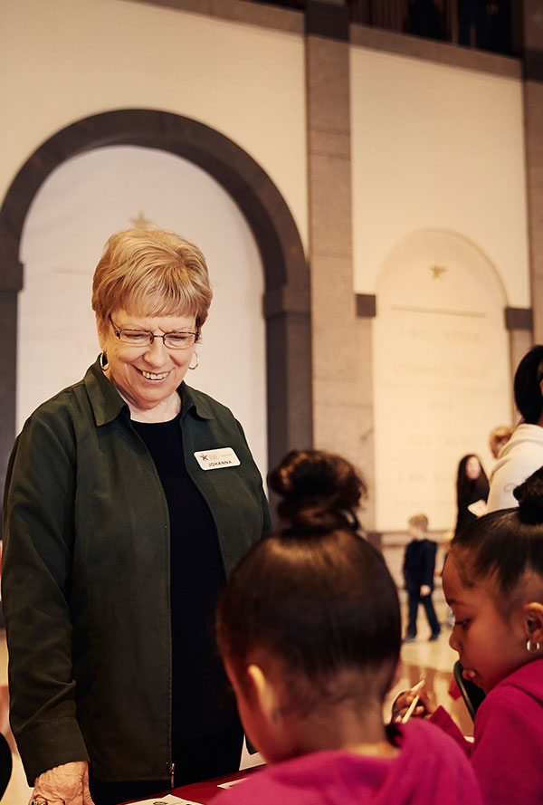 Bullock staff member teaches visitors