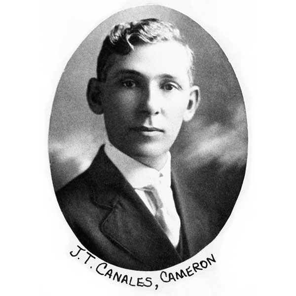 Retrato Oficial de José Tomas Canales. Cortesía de la Comisión Para la Preservación del Estado, Austin
