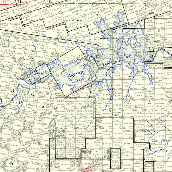 Map of Baylor County, Texas