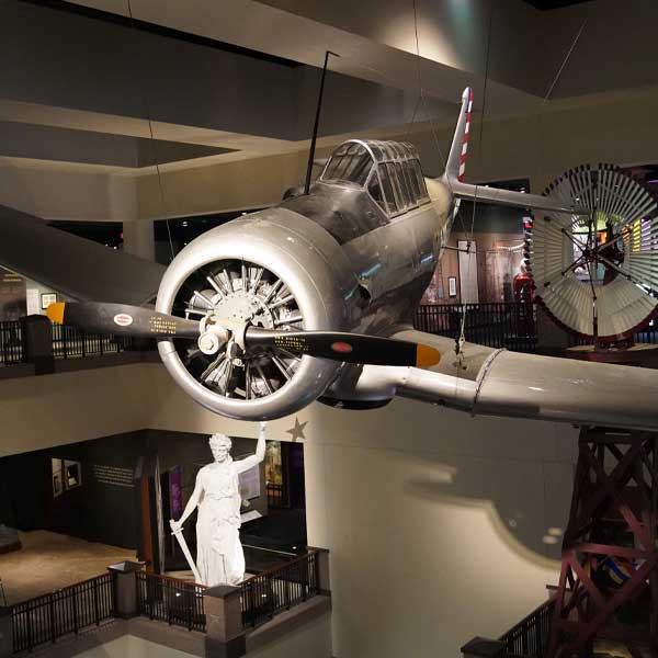 A sprawling factory quickly built for WWII training aircraft in Dallas produced the AT-6 airplane, known as the “Texan” -- a plane so durable that many later saw service in the Korean War.