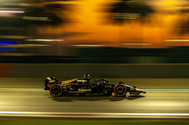 An F1 racing car on the track.