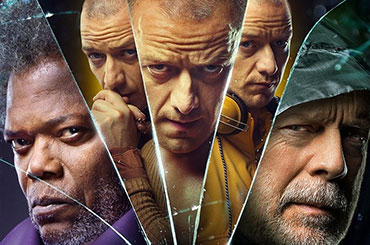 Characters of Glass in shattered pieces of glass
