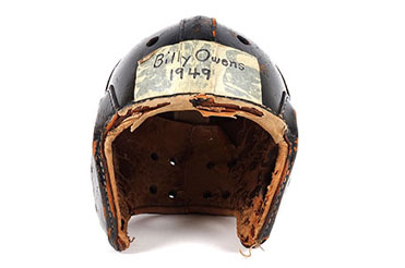 old black L.C. Anderson high school football helmet