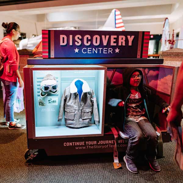 Get ready for take-off in the Discovery Center.