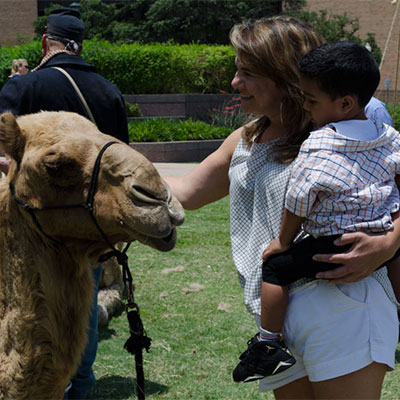 You never know who you might encounter at a family program