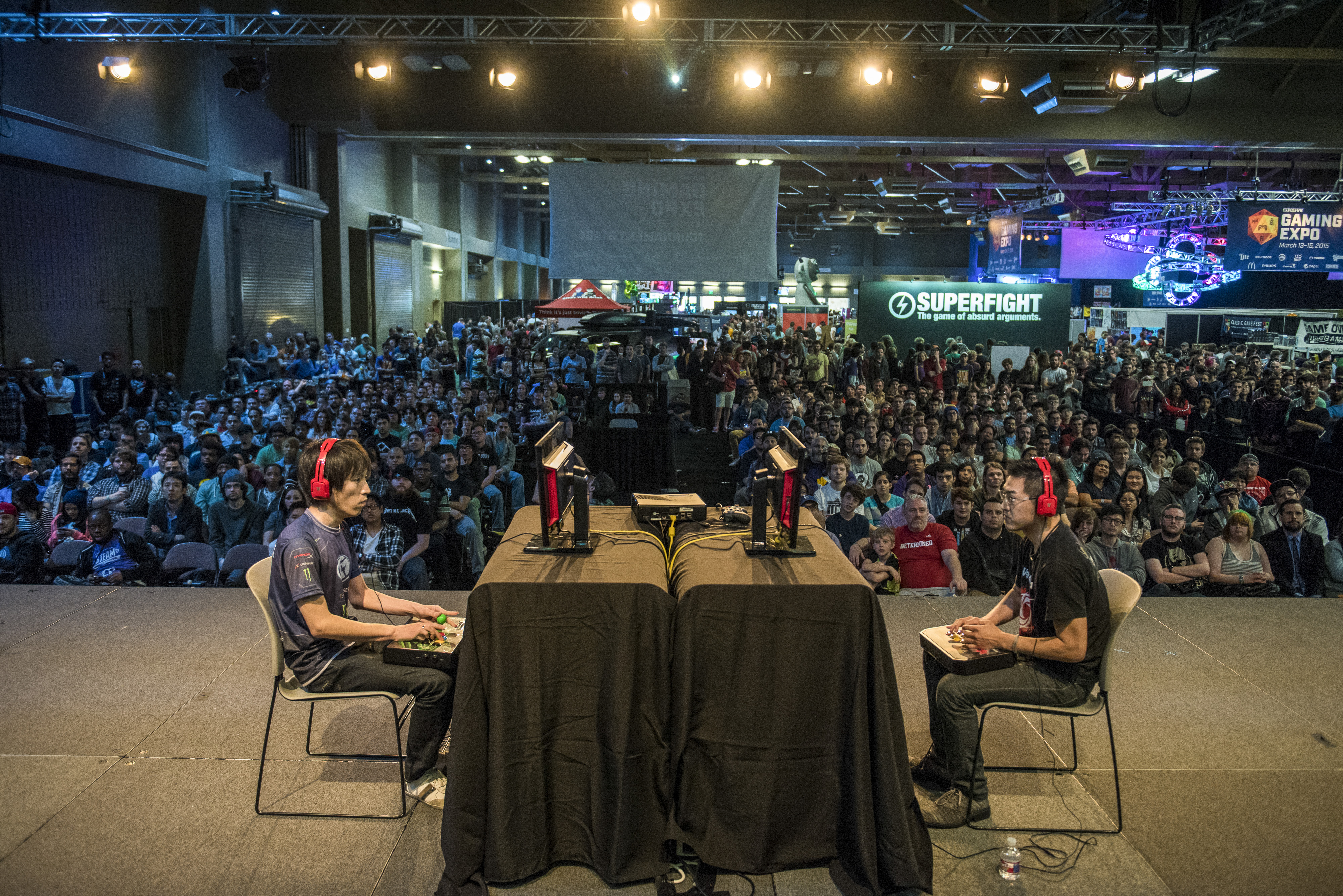 Esports tournament stage at Austin’s SXSW Gaming Expo. Photo by Merrick Ales, courtesy of SXSW.