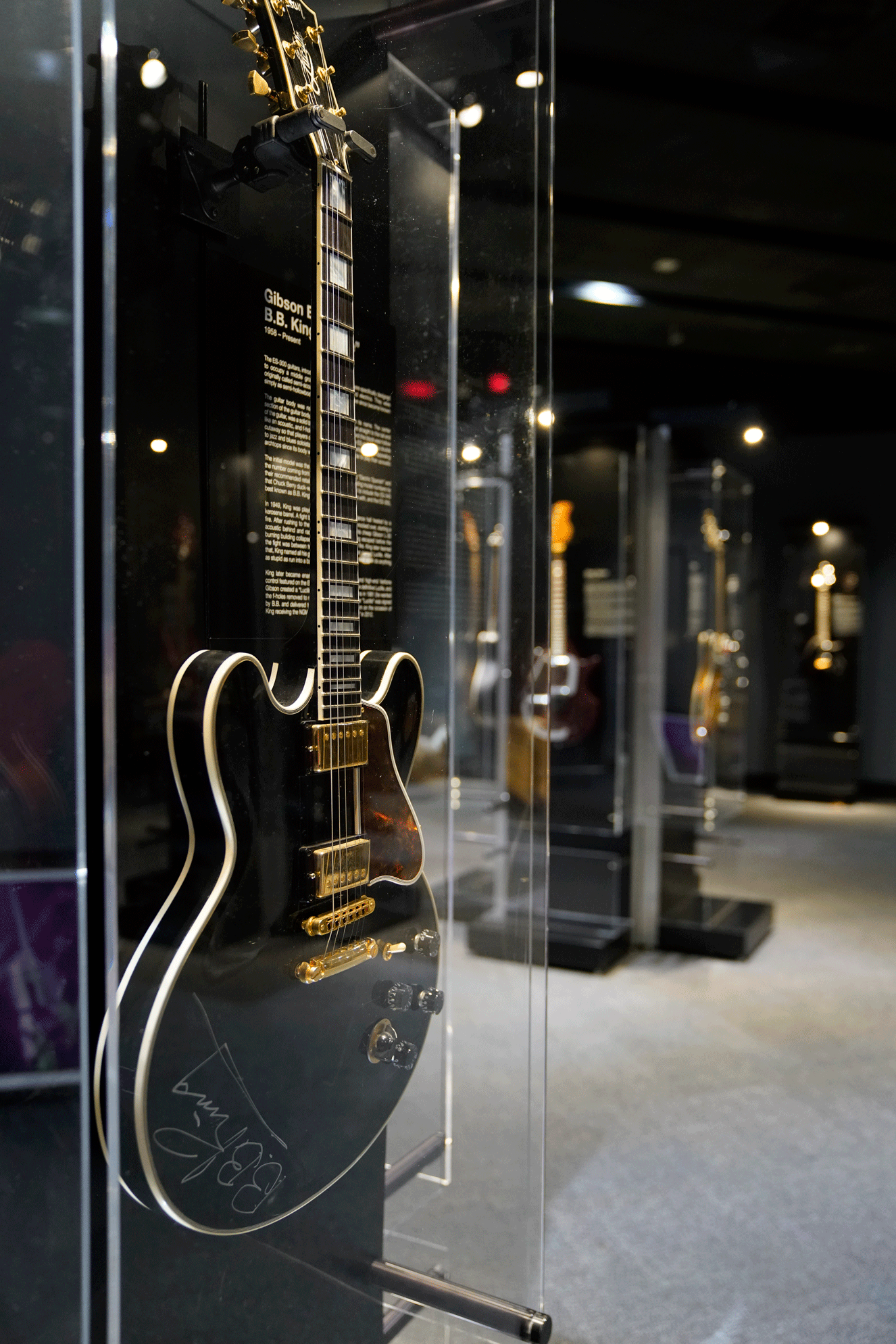 A Gibson ES-355 signed by B.B. King. King, who named his guitars "Lucille," received the National GUITAR Museum Lifetime Achievement Award in 2012.