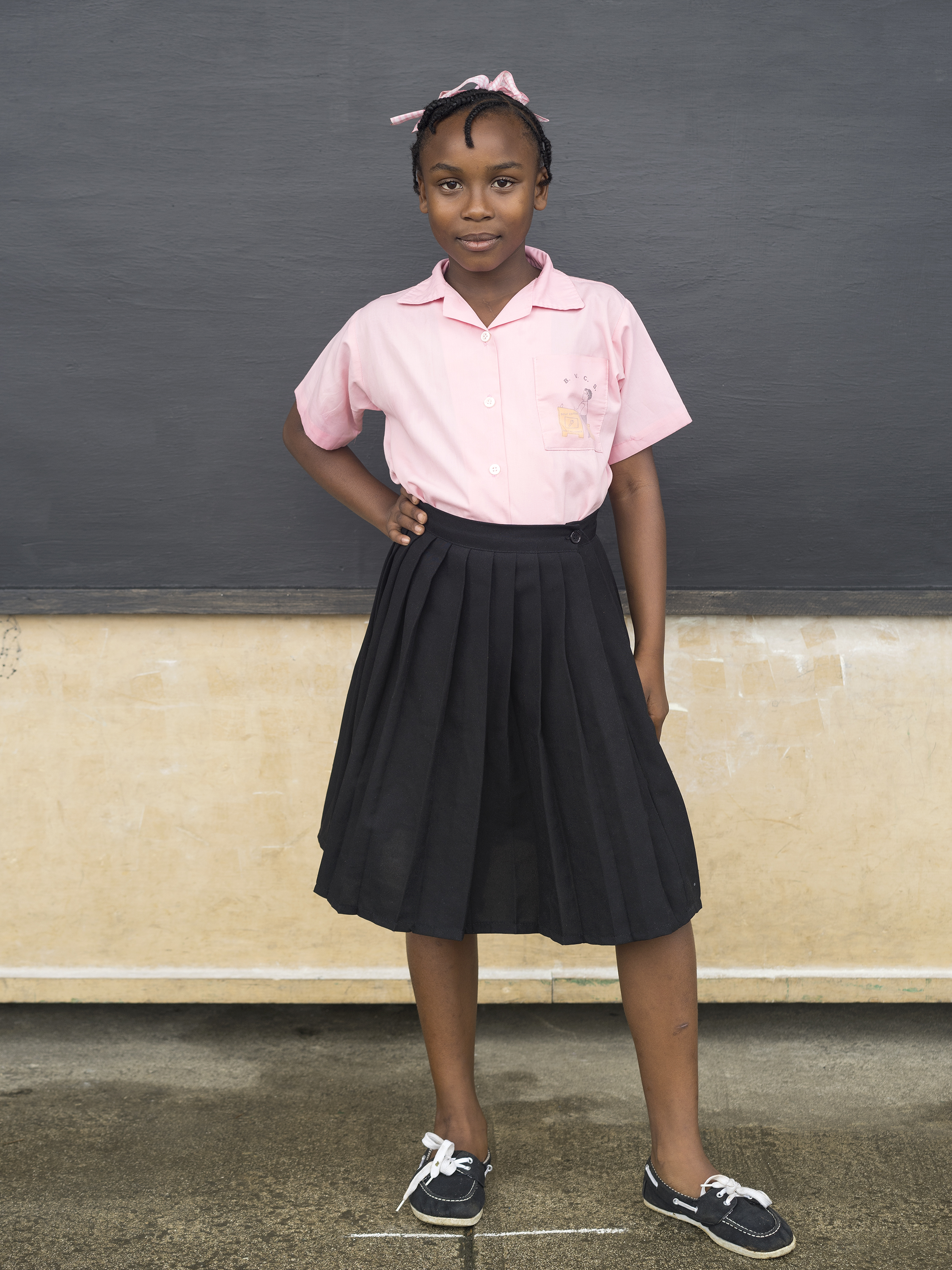 Judy Gelles, St. Lucia Portrait, St. Lucia, Public School, 2015; digital print on Diabond; 40 x 30 inches, Courtesy of Pentimenti Gallery, Philadelphia.