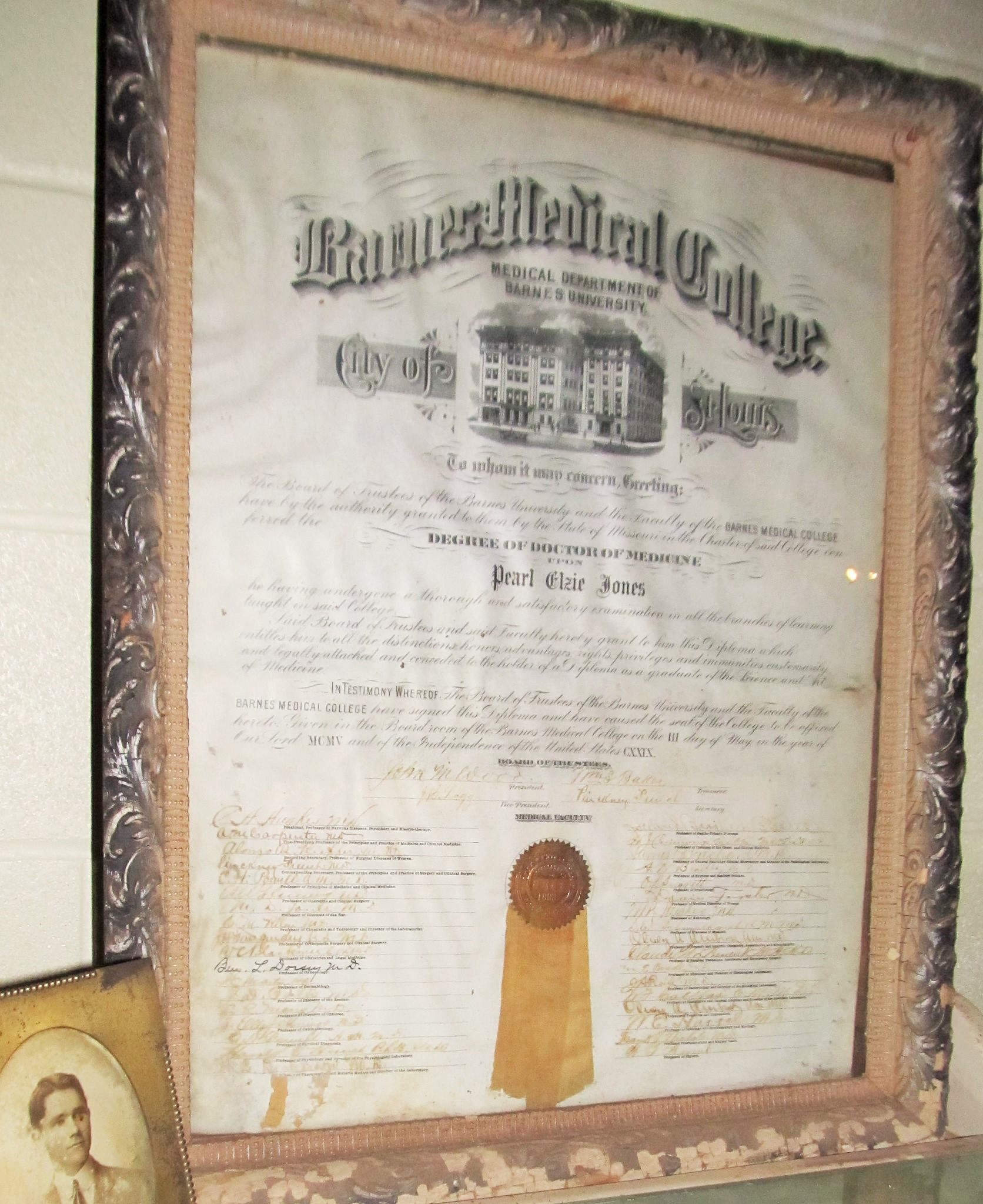 Dr. Jones' diploma