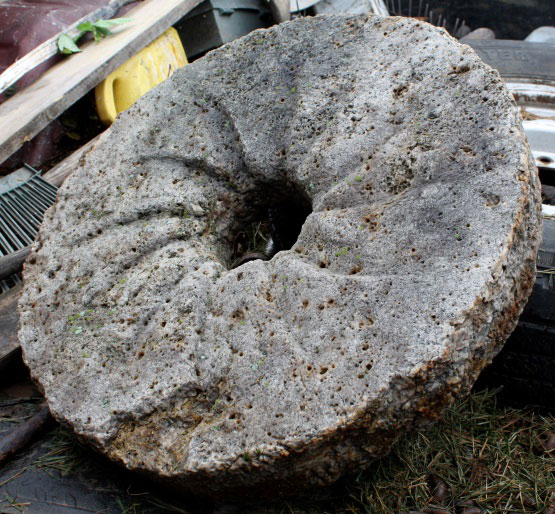 The old grist mill stone.