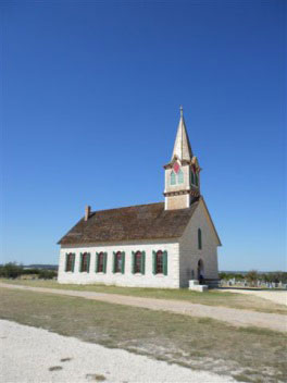 The Old Rock Church built by Norwegian immigrants in 1886.