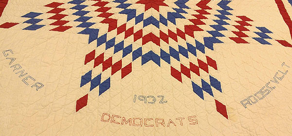 "Texas Star" quilt given to Vice President John Nance Garner.