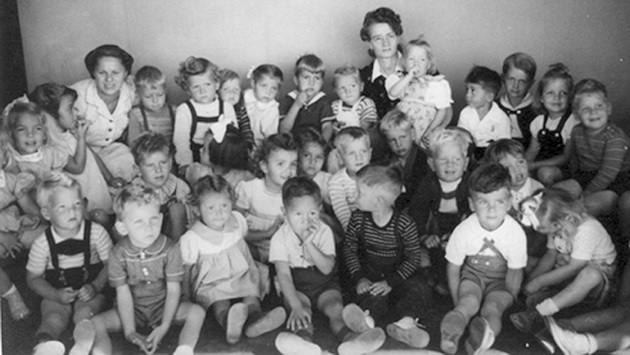 Historical photo of German American children interned at Crystal City 