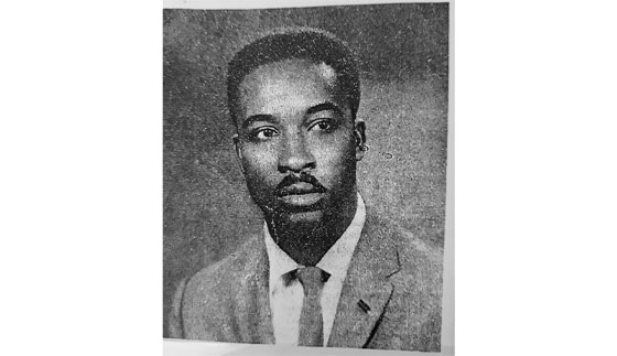 black and white photo of L.E. Bennet in a suit and tie